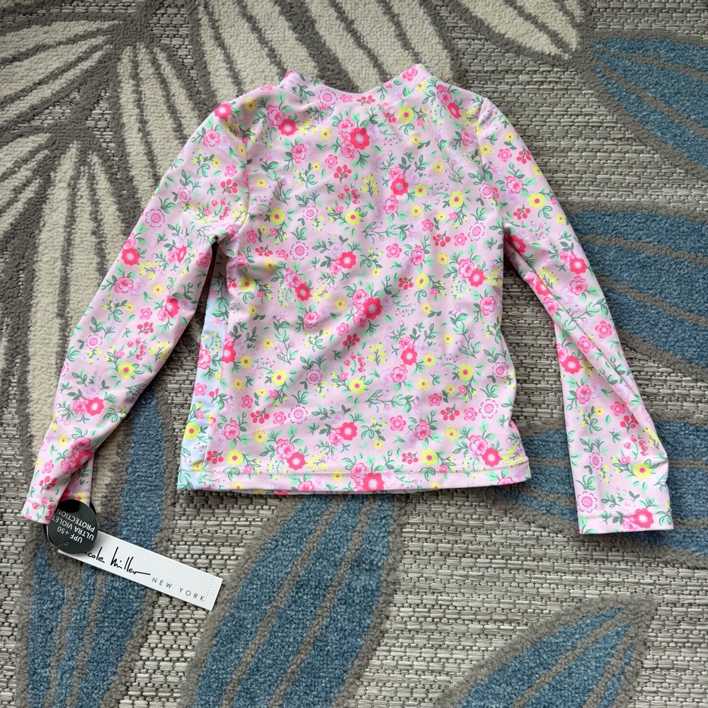 Nicole Miller NWT Toddler Girls Floral Pink 3 Piece Swim Wear‎ Size 3T - Picture 3 of 8